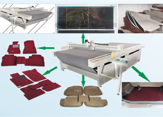 China Car Carpet Mat Cutting Machine With CNC Blade Cutting Replace Laser Cutter supplier